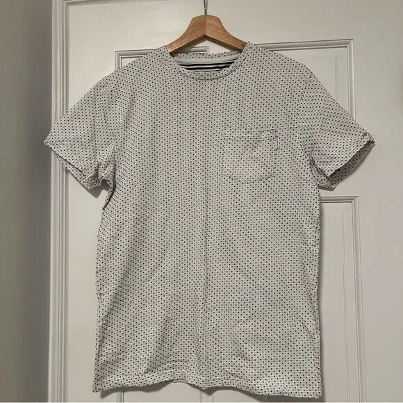 ⭐️MUST GO free ship! Peter Werth Men’s Bridger Tee - Textured White + Navy Small - Picture 12 of 13